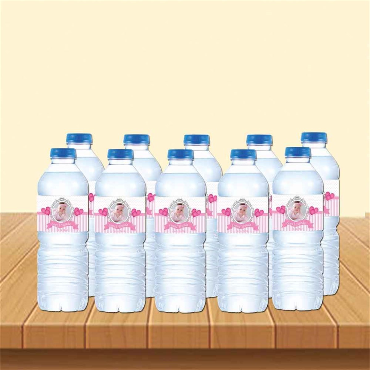 Pembe Balon Su Şisesi Bandı   