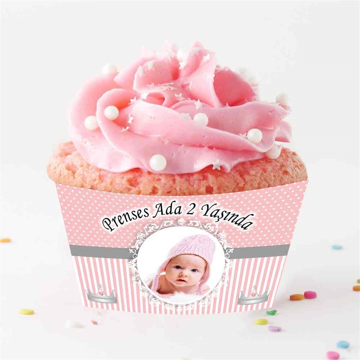Pembe Gümüş  Cupcake Sargısı  
