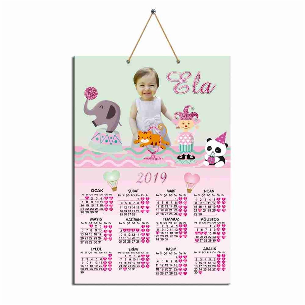 Pembe Karnaval Karton Takvim 