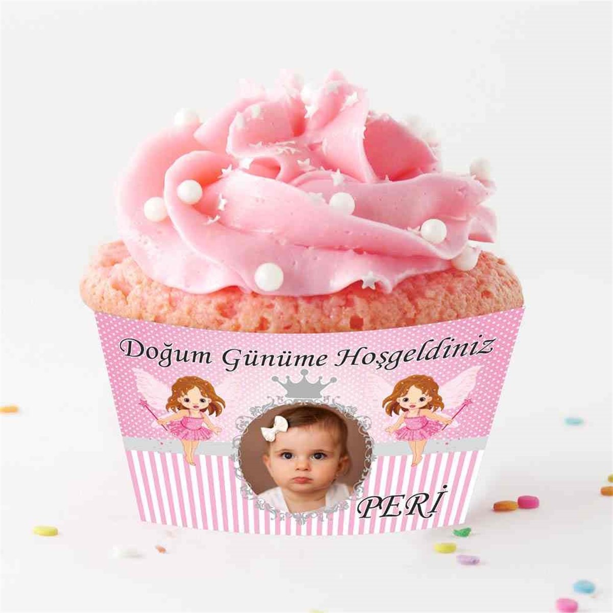 Pembe Melek Cupcake Sargısı  