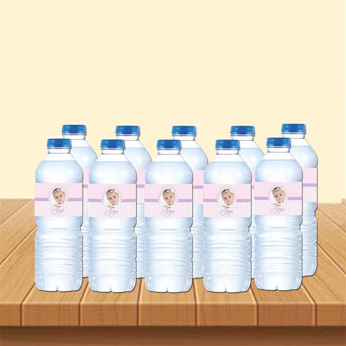 Pembe Mor Su Şisesi Bandı  