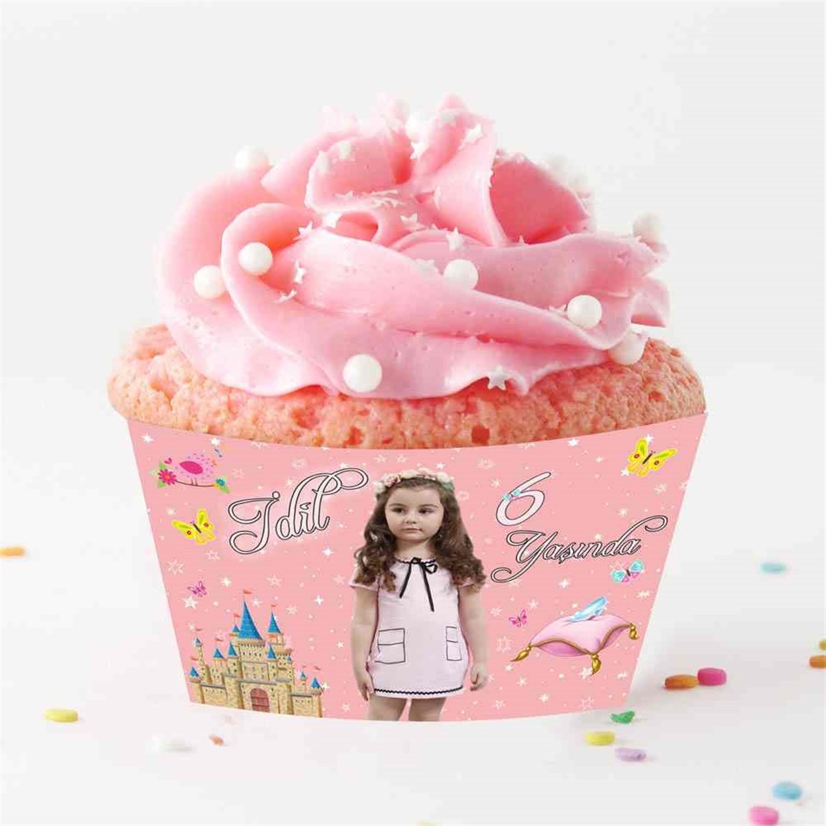 Pembe Prenses Cupcake Sargısı  