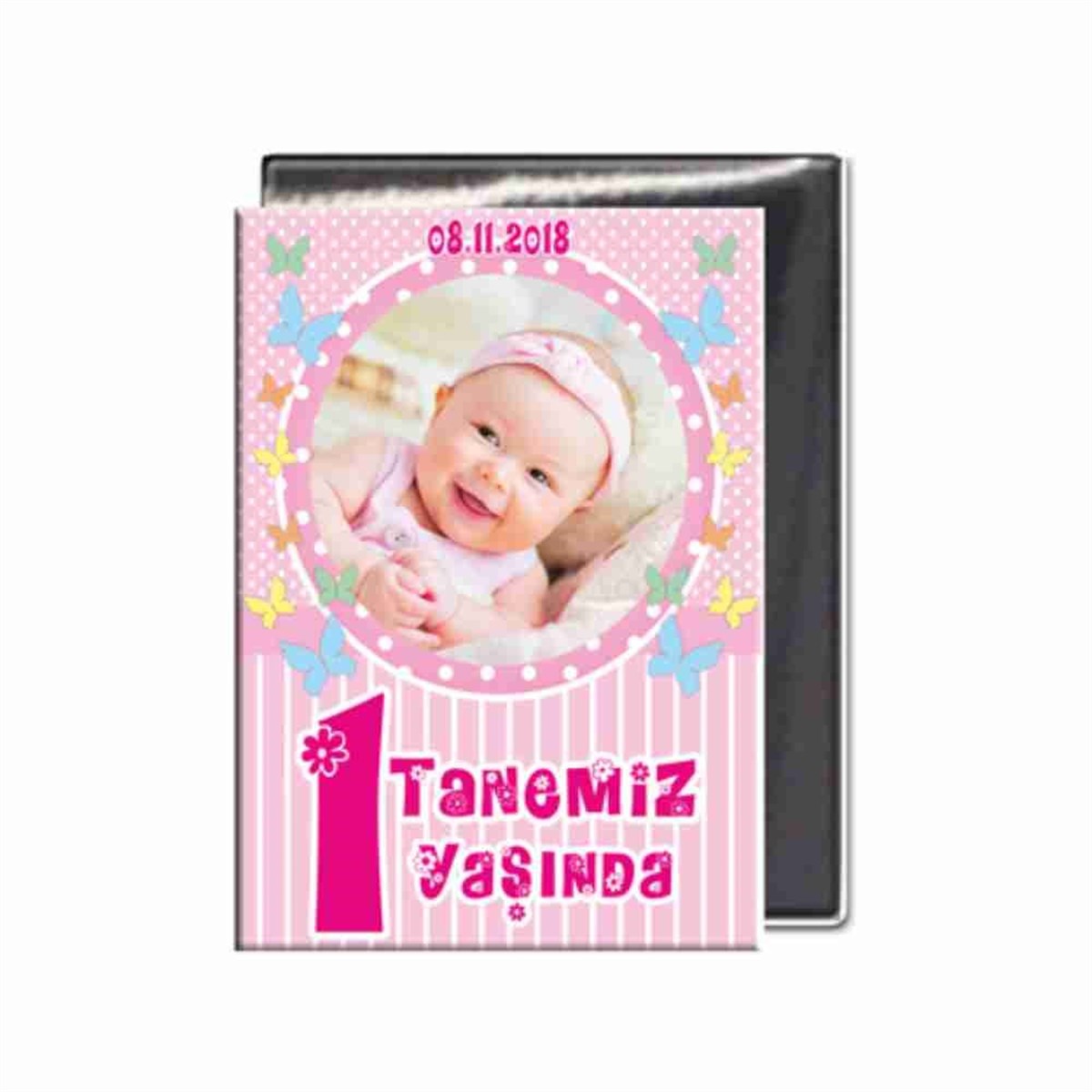 Pembe Puantiyeli Buzdolabı Magneti 