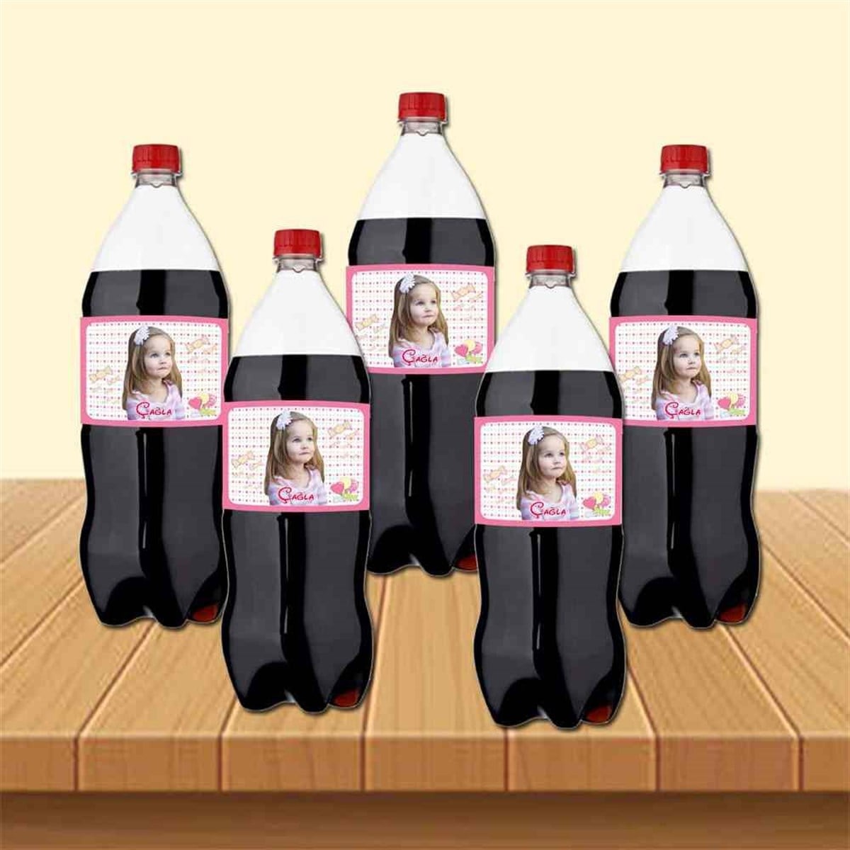Pembe Şeker Cola Şisesi Bandı  