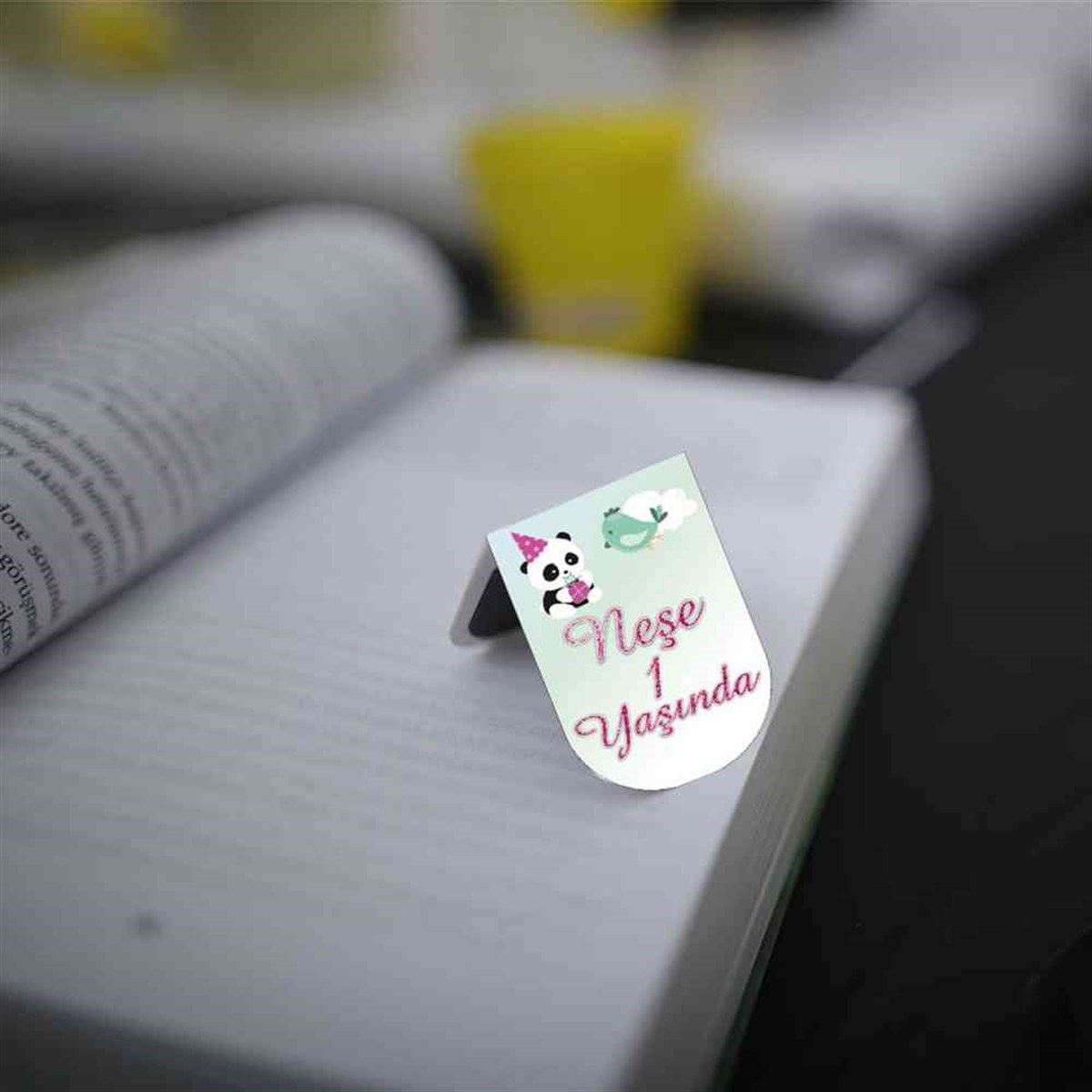 Pembe Sirk Konsepti Kitap Ayraçı Magneti 