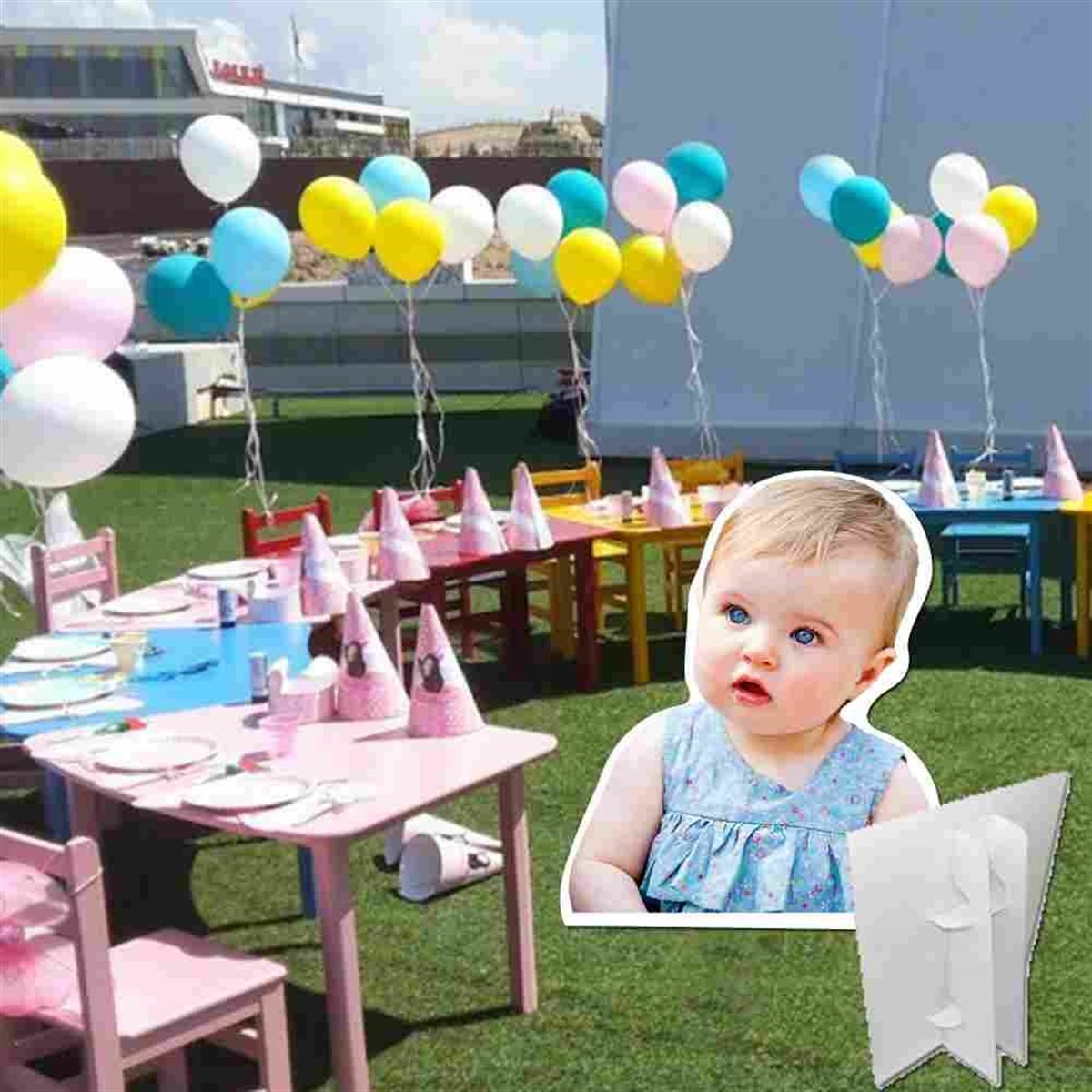 Pembe Sirk Konsepti Şekilli Sirk Pano 