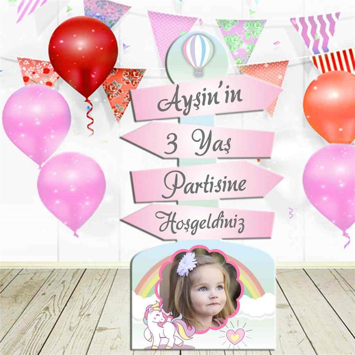 Pembe Unicorn Konsept Pano 