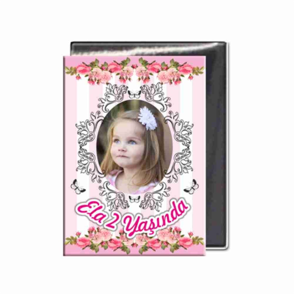 Pembe Vintage Buzdolabı Magneti   