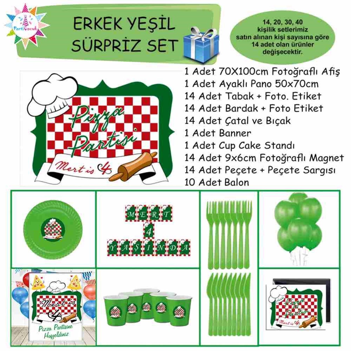 Pizza Konseptli Kişiye Özel Süpriz Set 