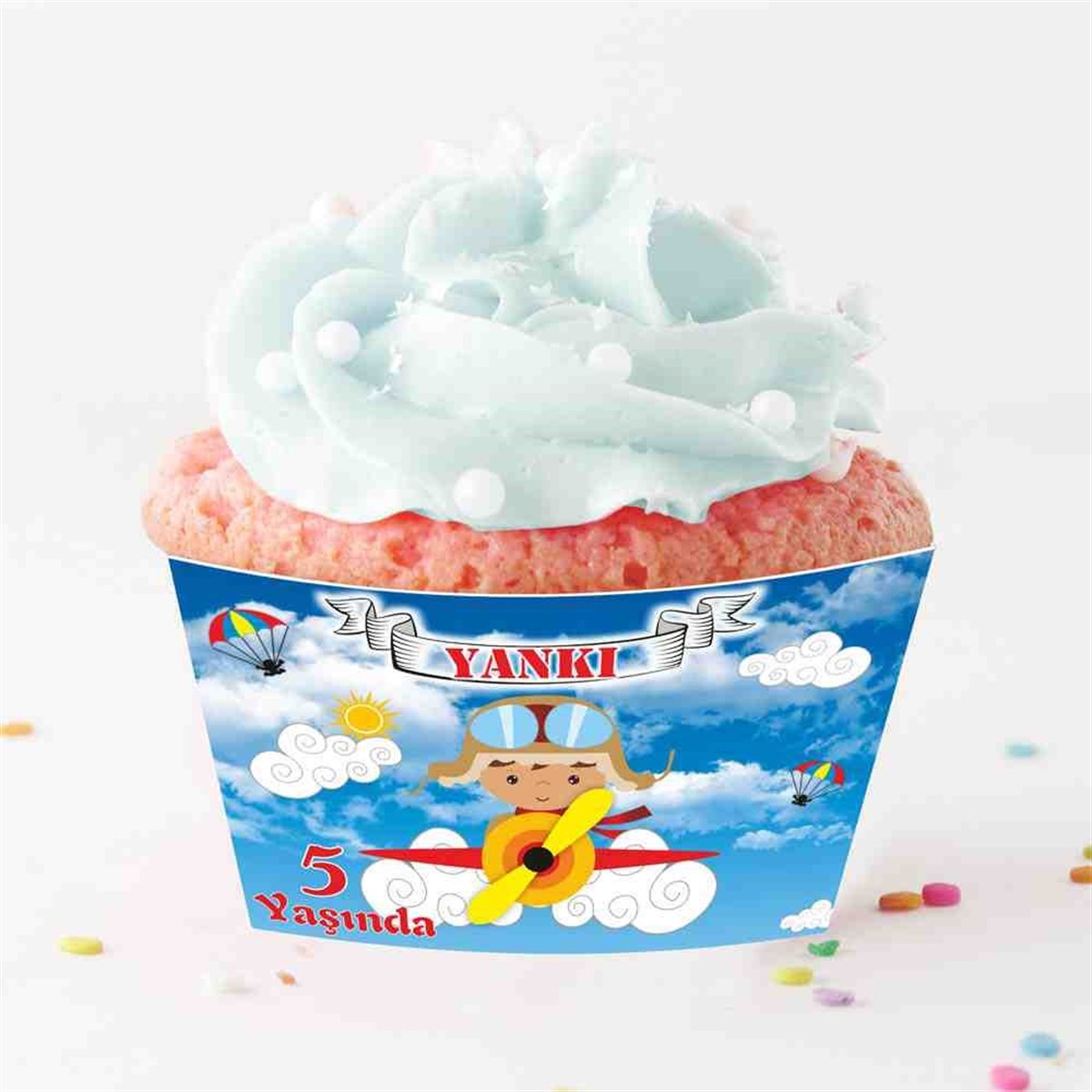 Planör Temalı Cupcake Sargısı 