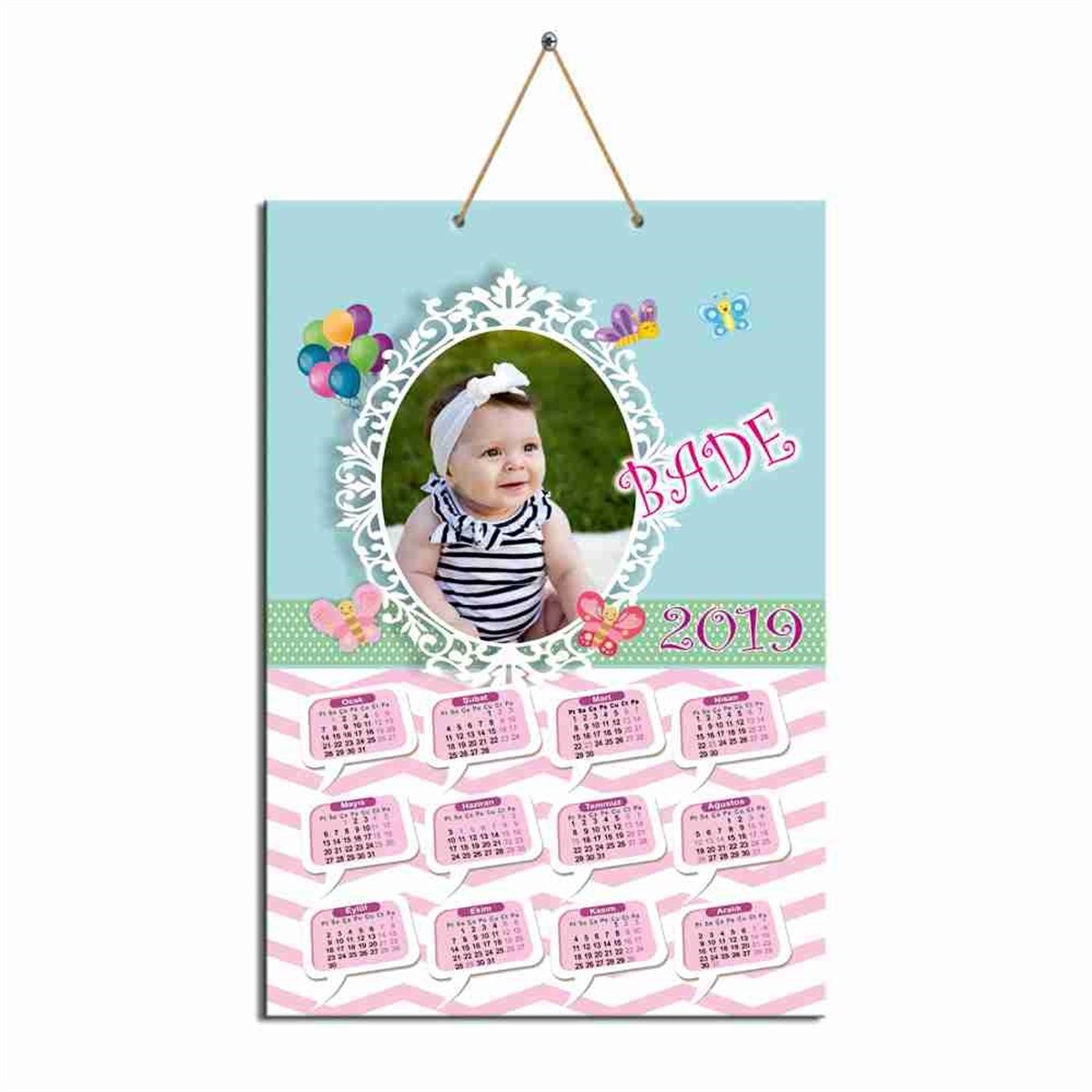 Puantiyeli Balon Karton Takvim  