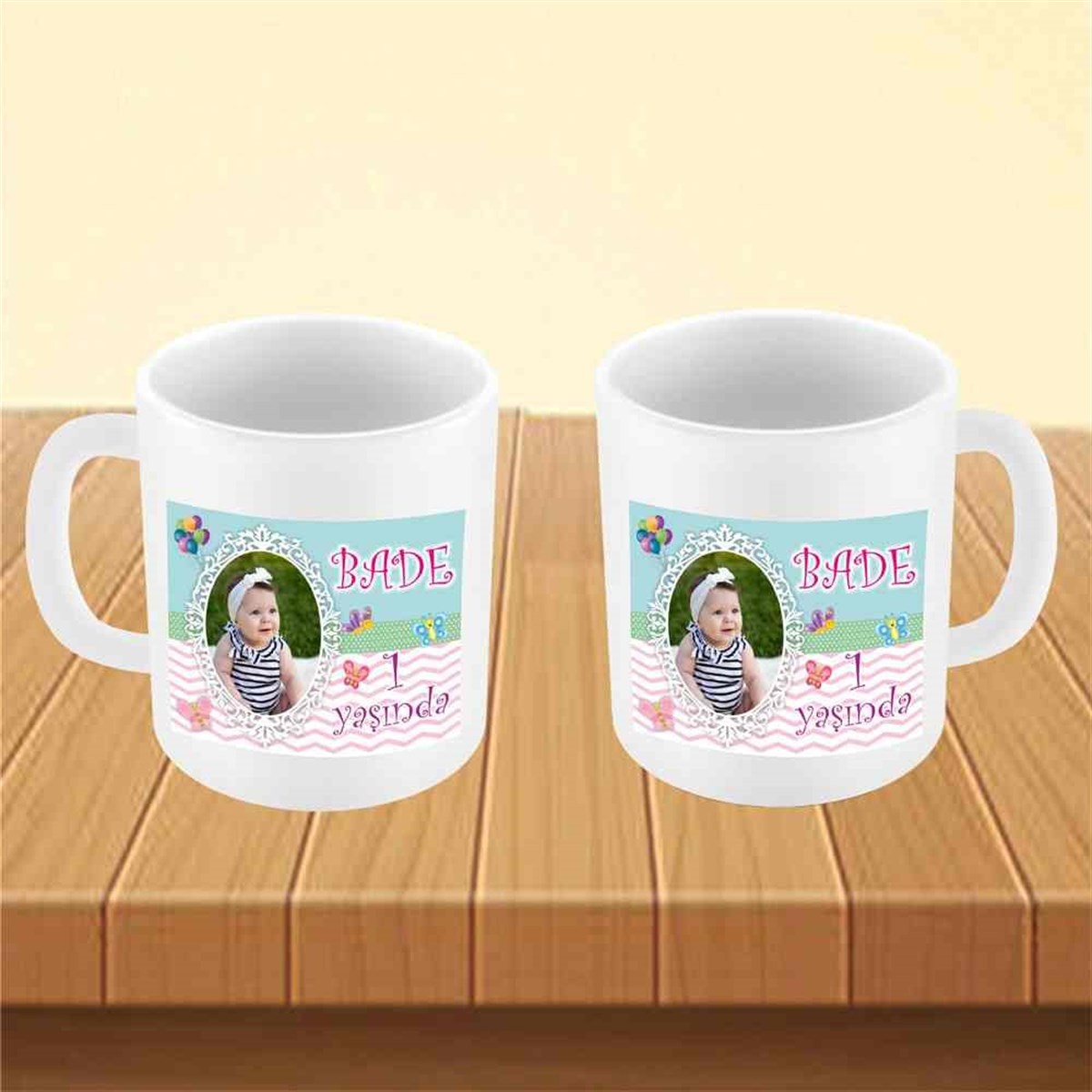 Puantiyeli Balon Konsept Kupa Bardak Mug  