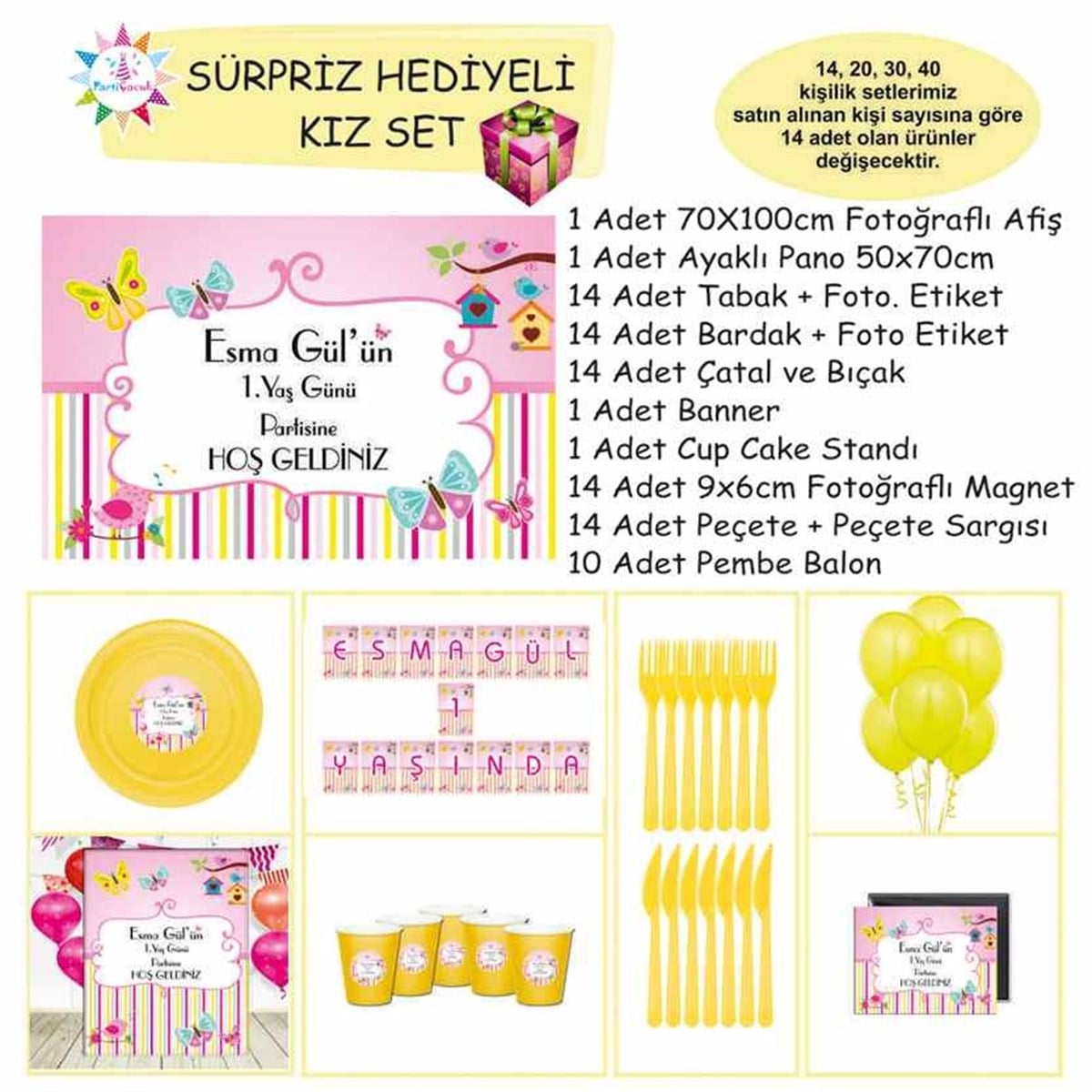 Puantiyeli Şerit Konsept Sürpriz Set 