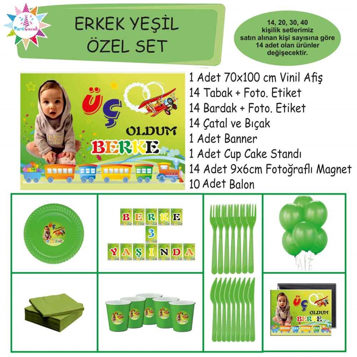 Renkli Tren ve Uçak Konsept Özel Set 