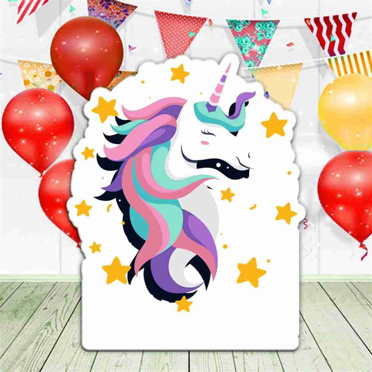 Renkli Unicorn Organizasyon Konsepti Pano 