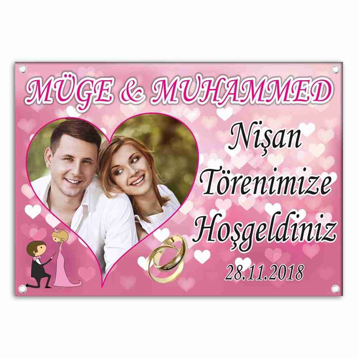 Resimli Kişiye Özel Nişan Afiş 