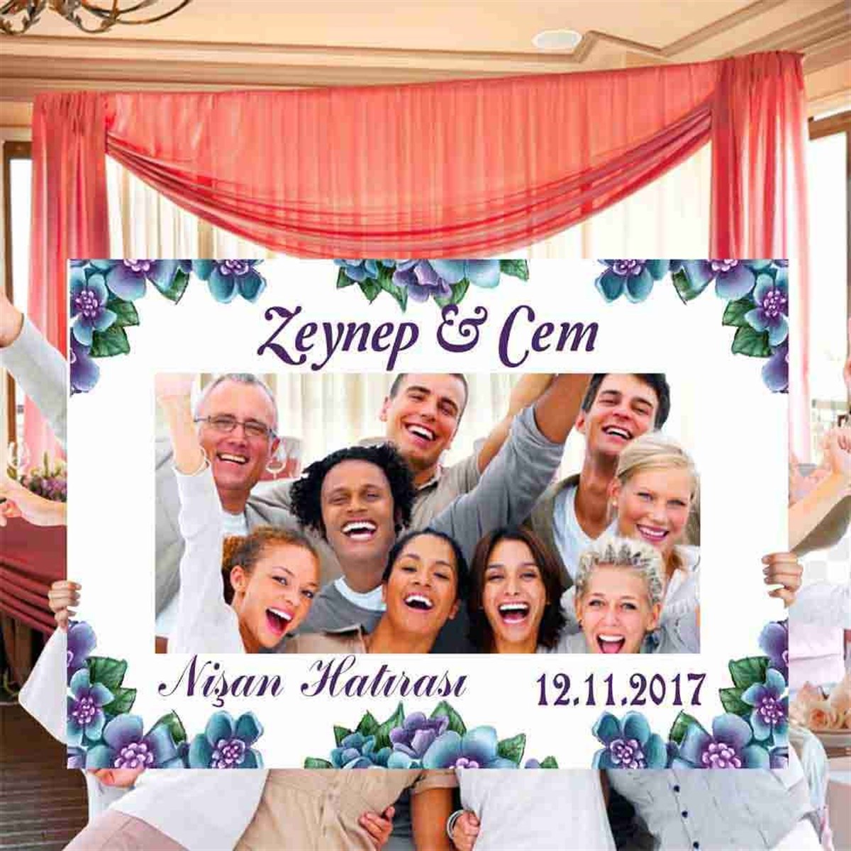 Rustik Temalı İsme Özel Hatıra Foto Çekilme Çerçeve 