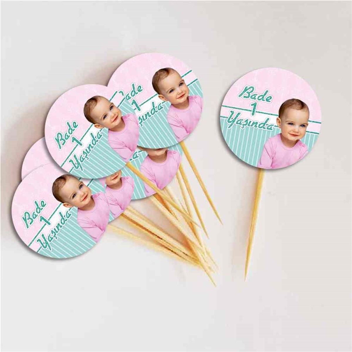 Sade Pembe Mint Yeşili Kurdan  