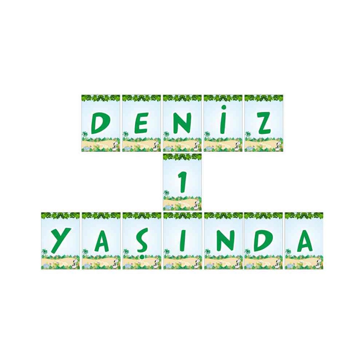 Safari Konsept Harf Banner 