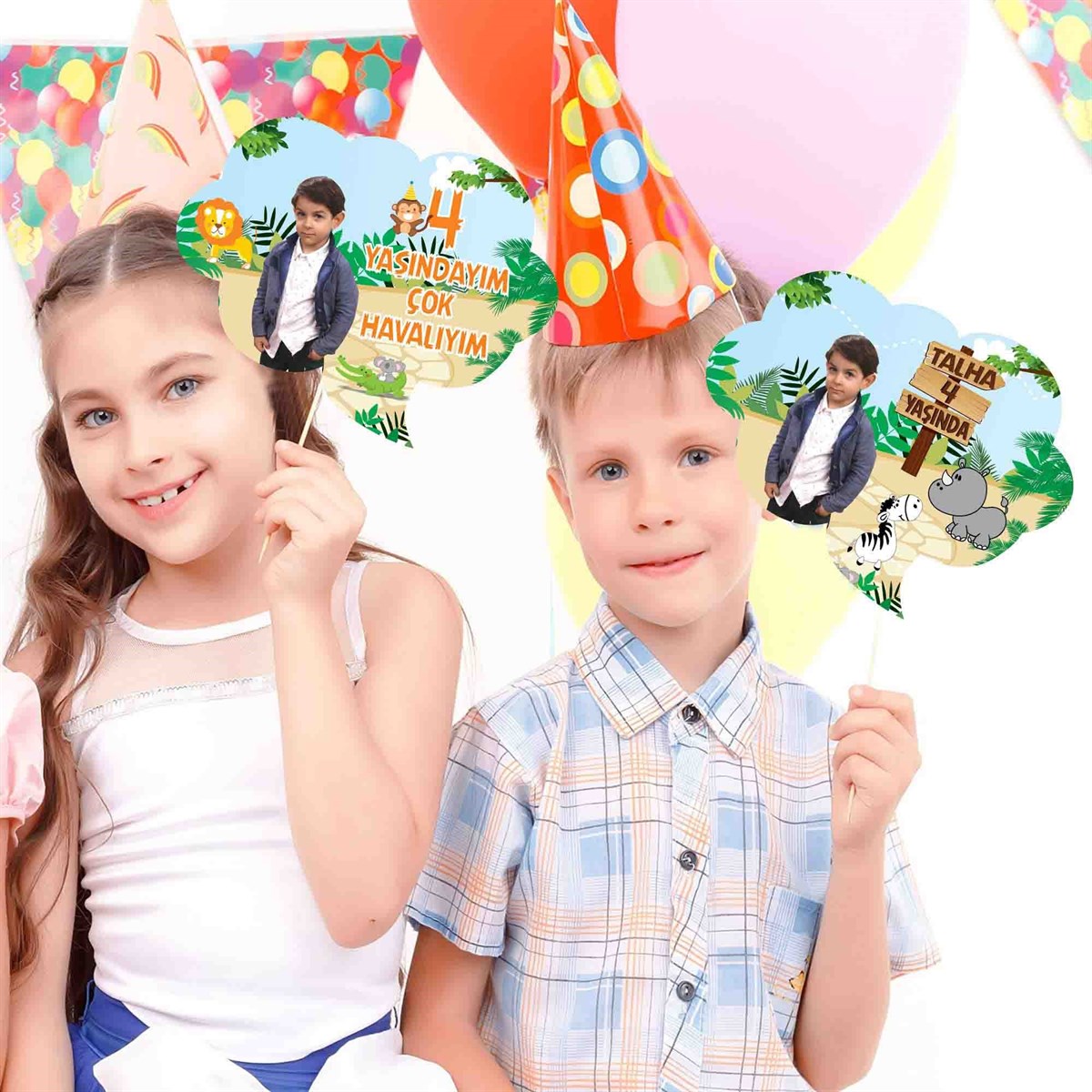 Safari Konsepti Kişiye Özel Konuşma Balonu 