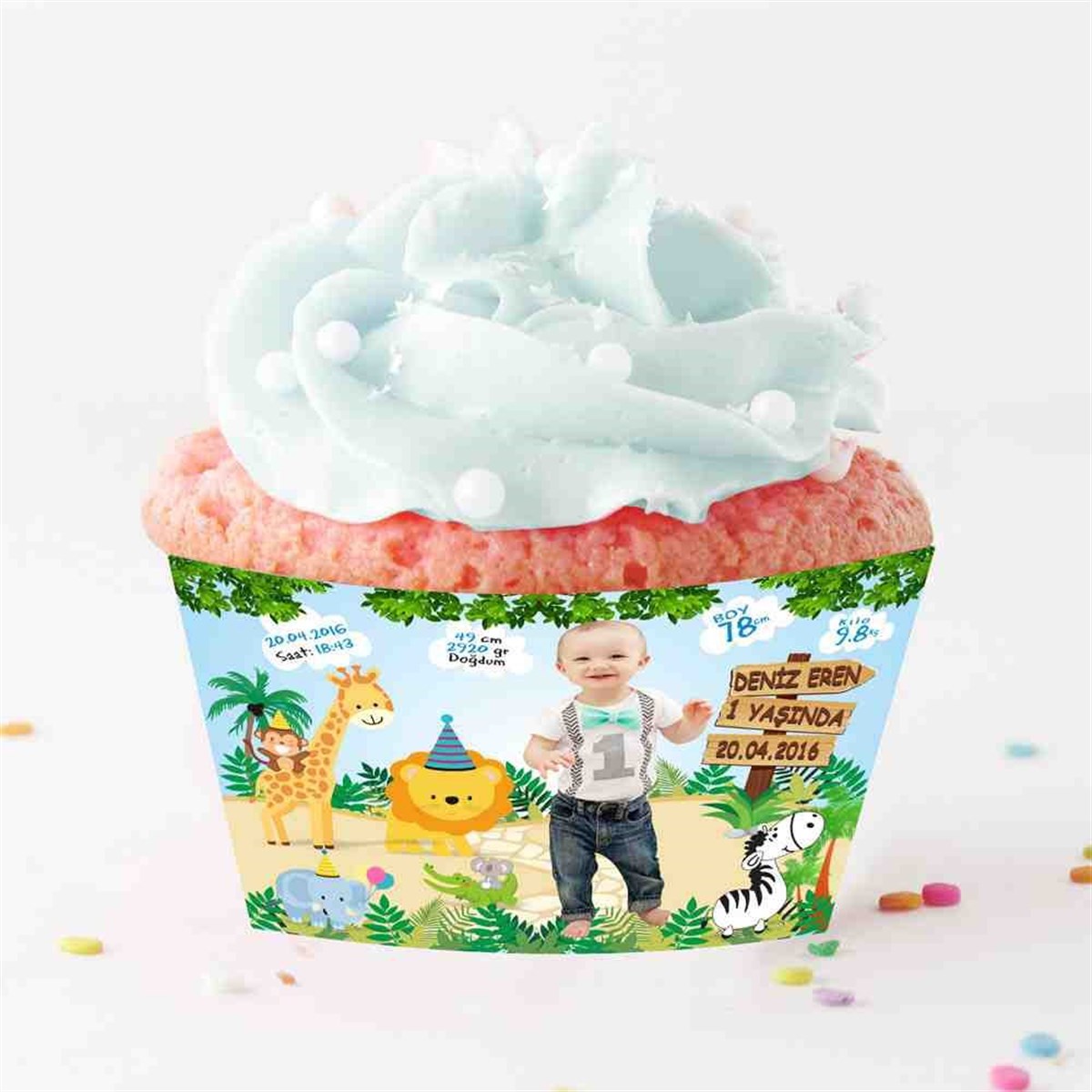 Safari Temalı Cupcake Sargısı 