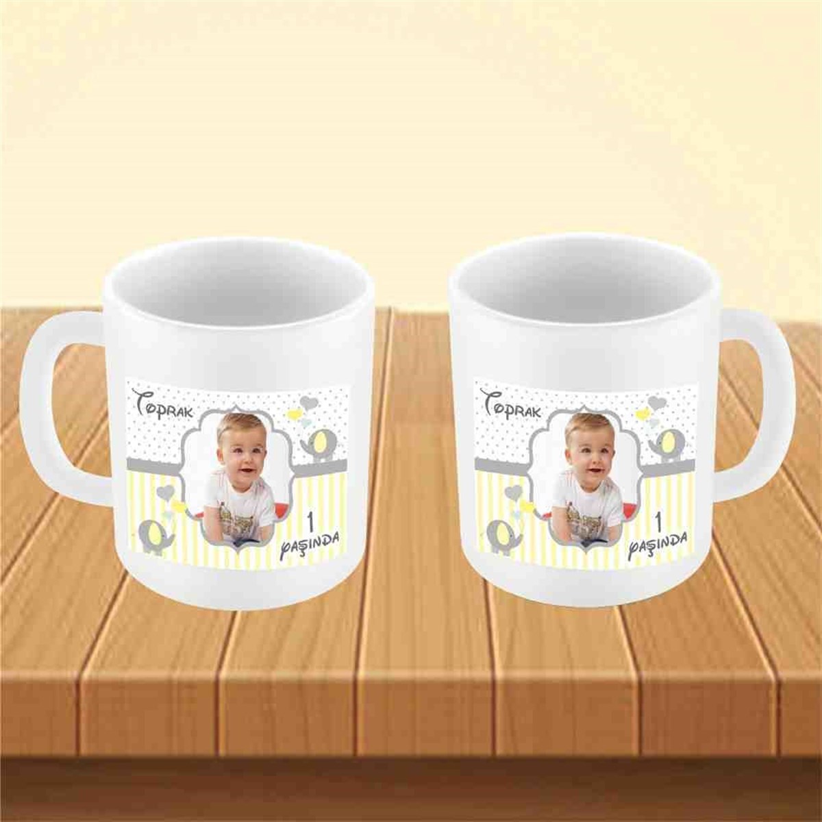 Sarı Filli Konsept Kupa Bardak Mug 