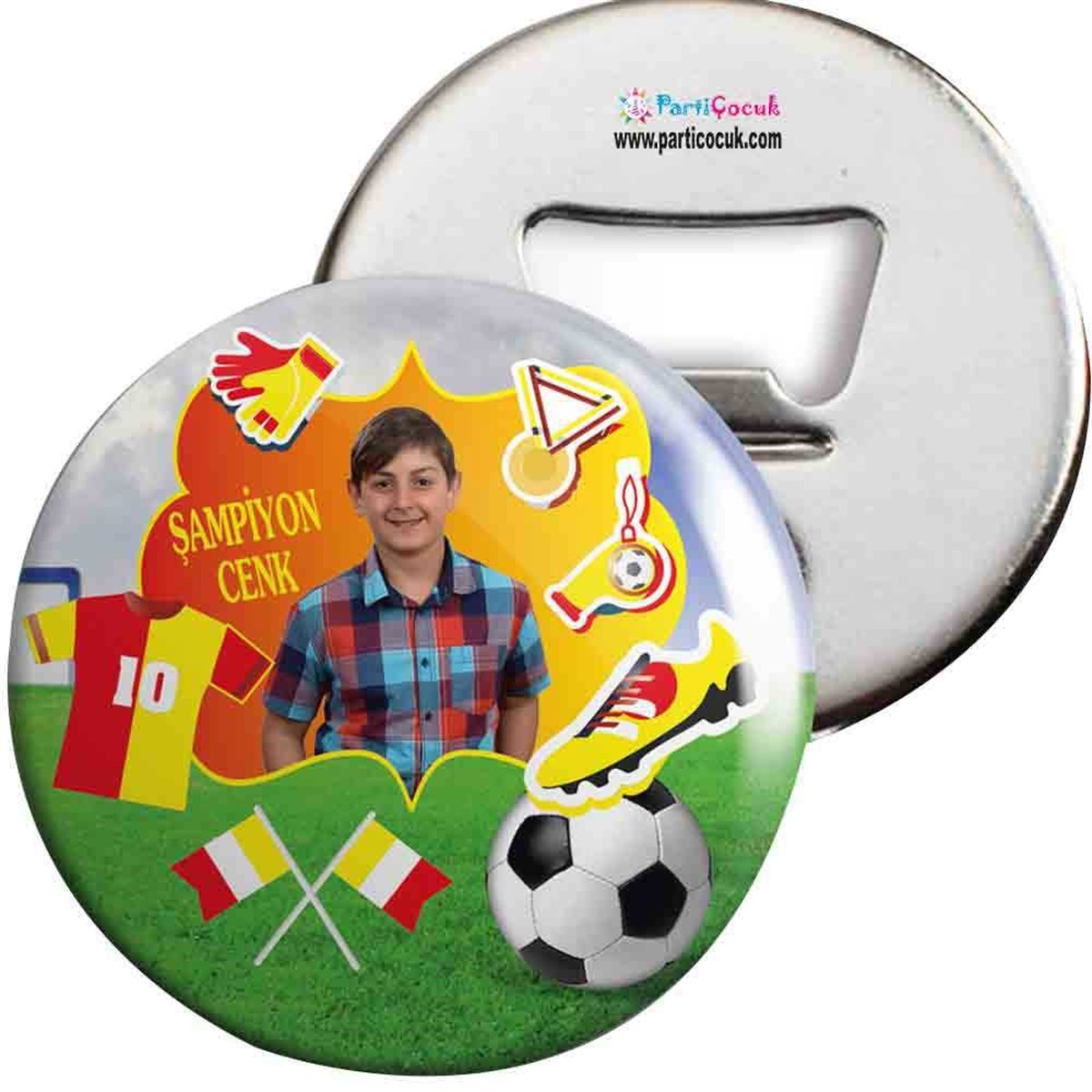 Sarı Kırmızı Konsept Açacaklı Magnet Kişiye Özel 