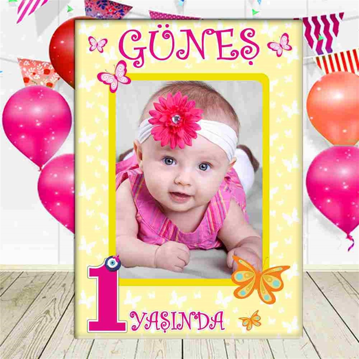 Sarı Konsept Ayaklı Pano  