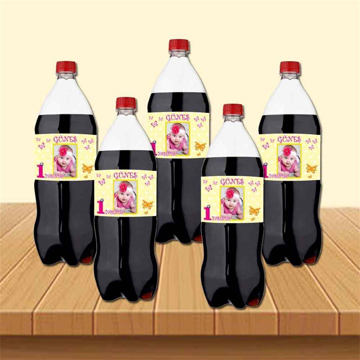 Sarı Konsept Cola Şisesi Bandı  
