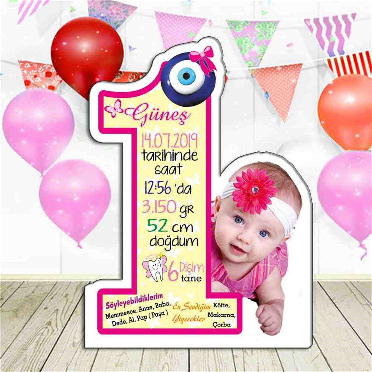 Sarı Konsept Yaş Panosu  