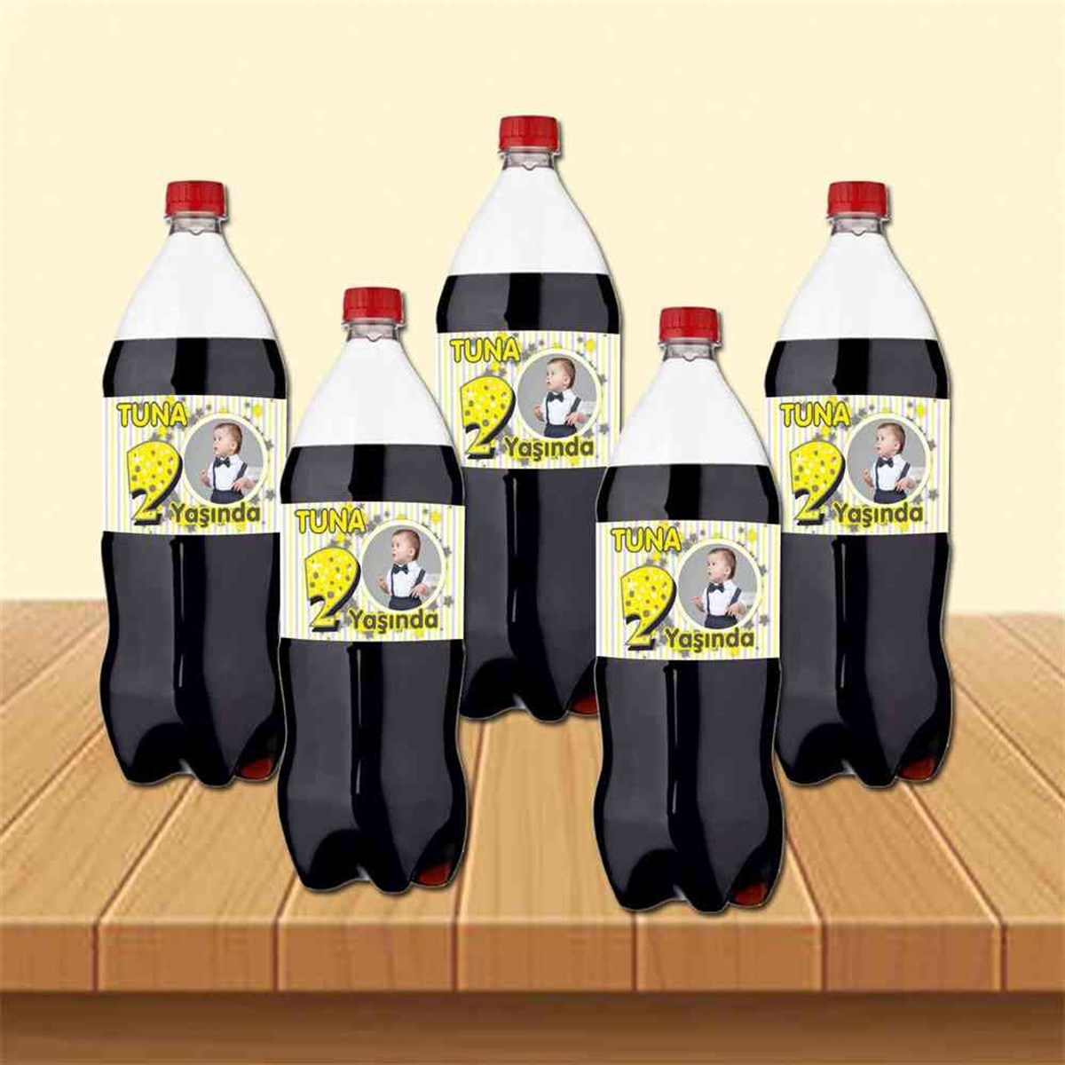 Sarı Yıldızlı Cola Şisesi Bandı    