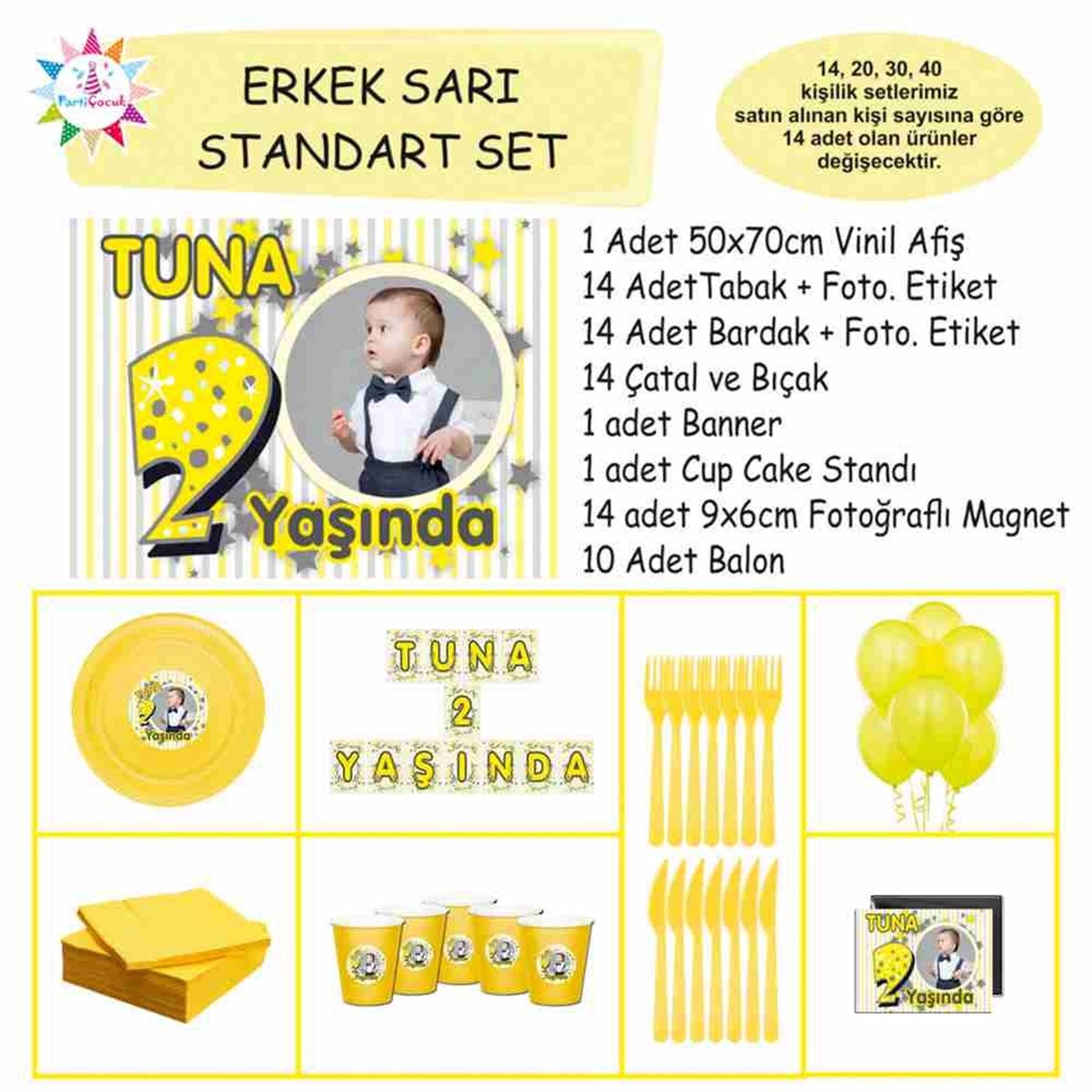Sarı Yıldızlı Konsept Standart Set 