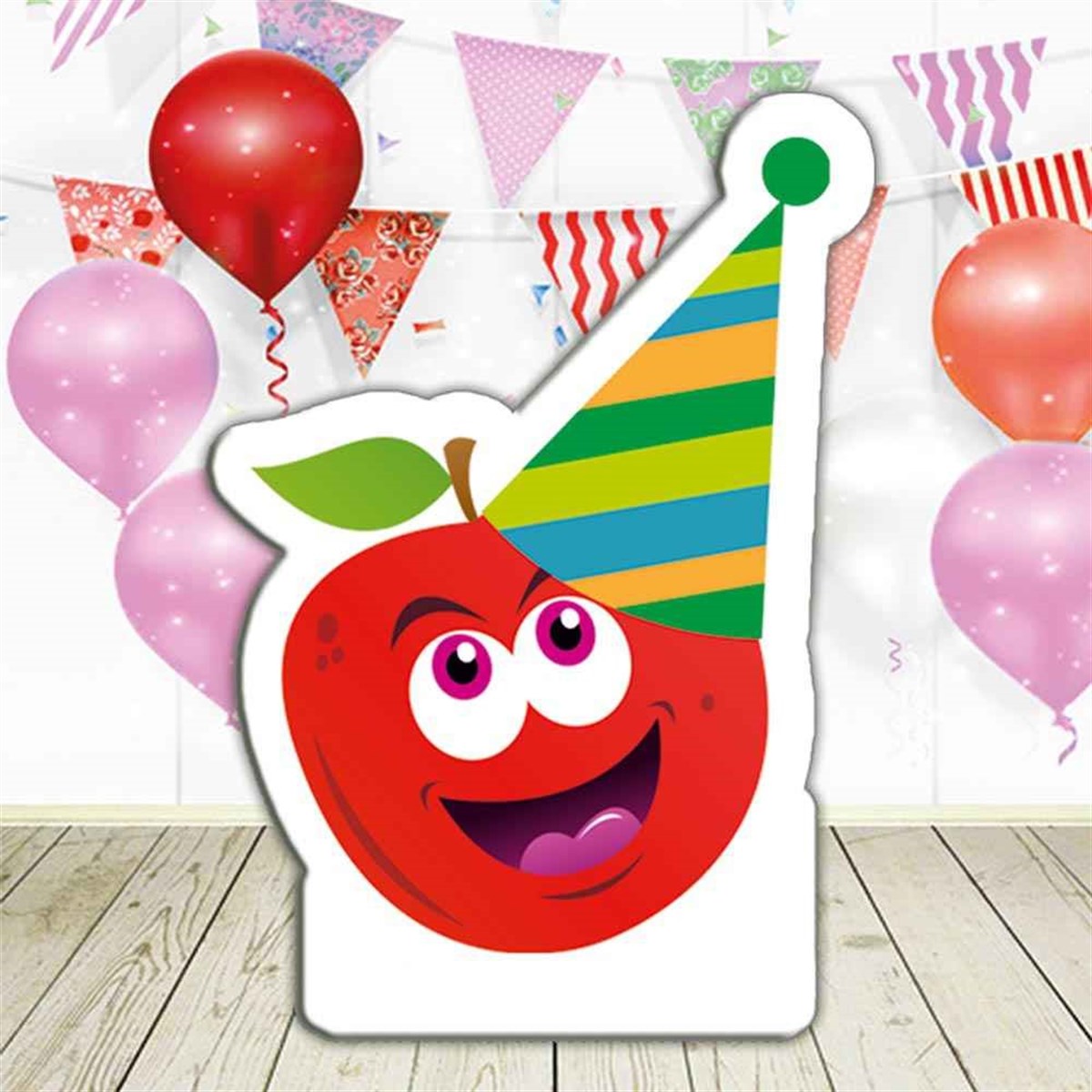 Sevimli Elma Meyve Konsepti Pano 