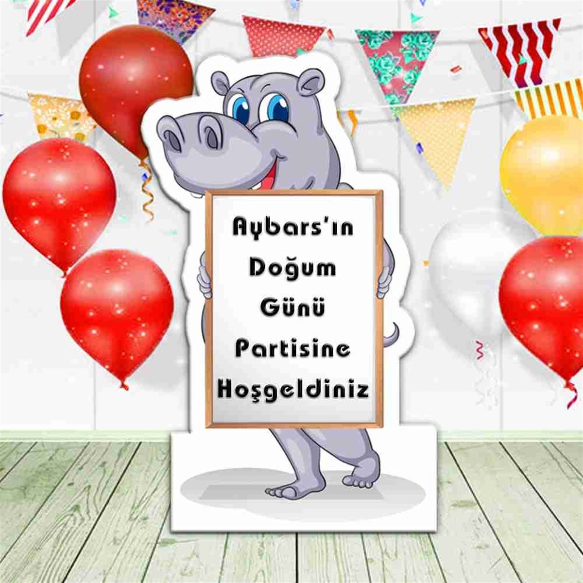 Sevimli Su Aygırı Kapı Süsü 