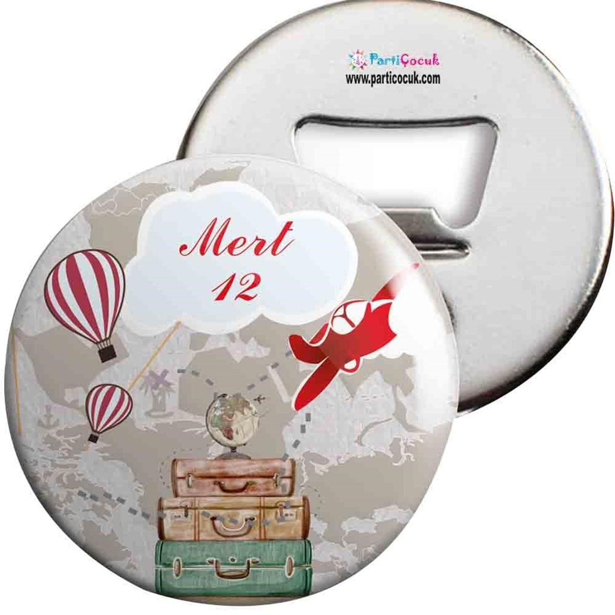 Seyahat Balonlu Konsept Açacaklı Magnet Kişiye Özel 