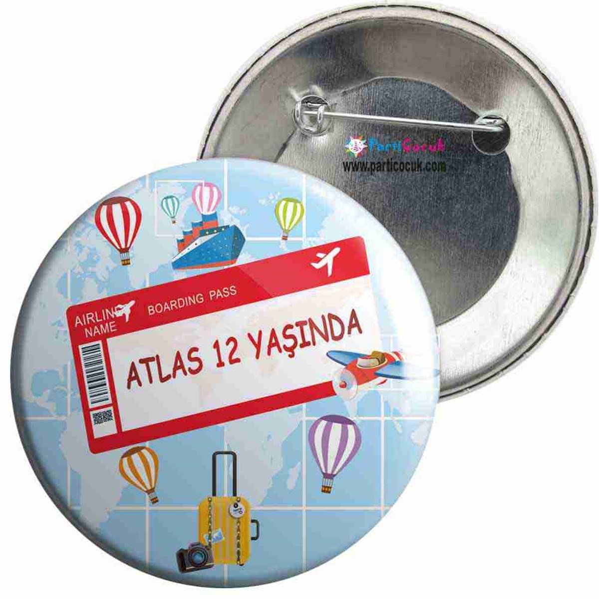 Seyahat Konsept İğneli Rozet  