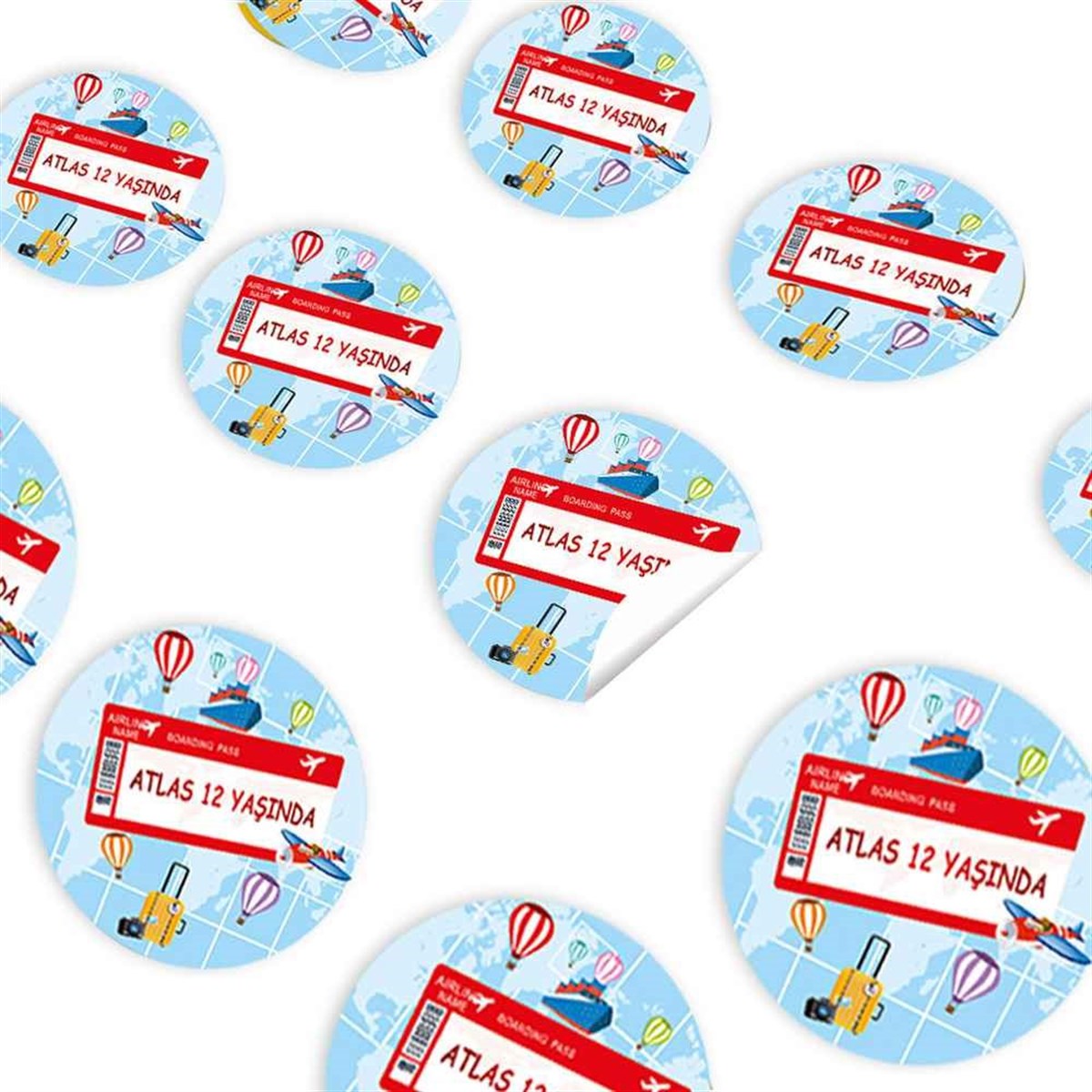 Seyahat Konsept Sticker 30 Adet 