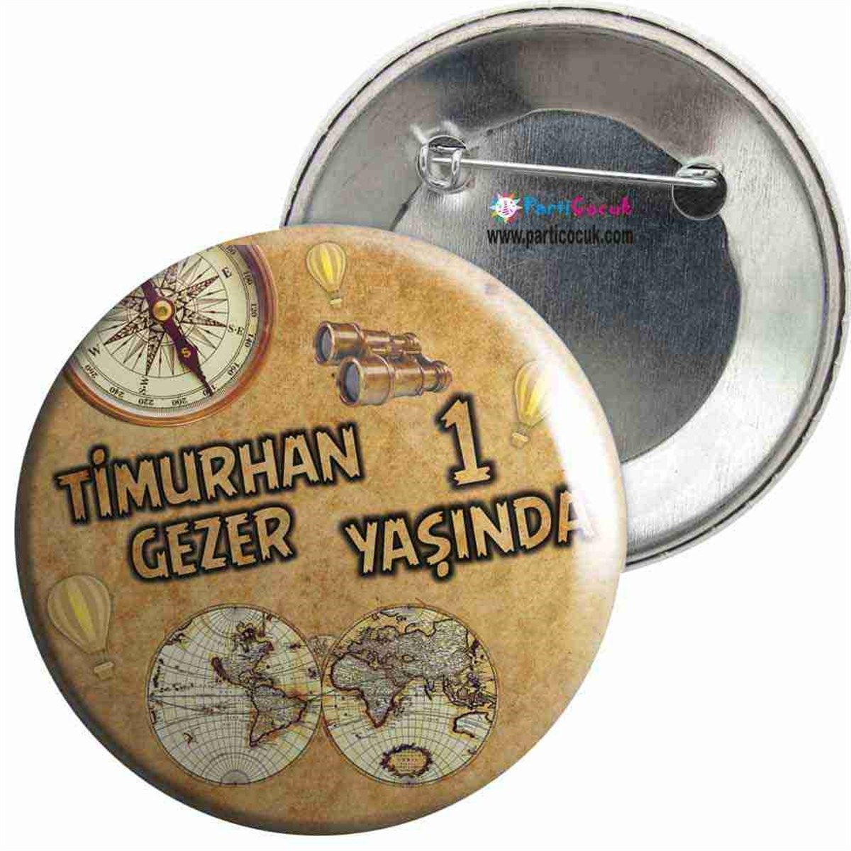 Seyahat Konsepti İğneli Rozet  