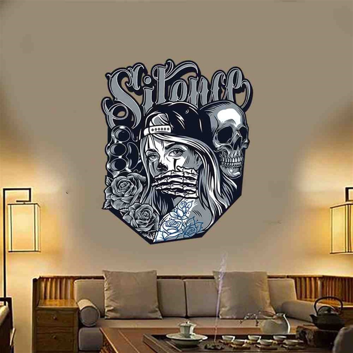 Silence Wallpaper Wall Sticker 