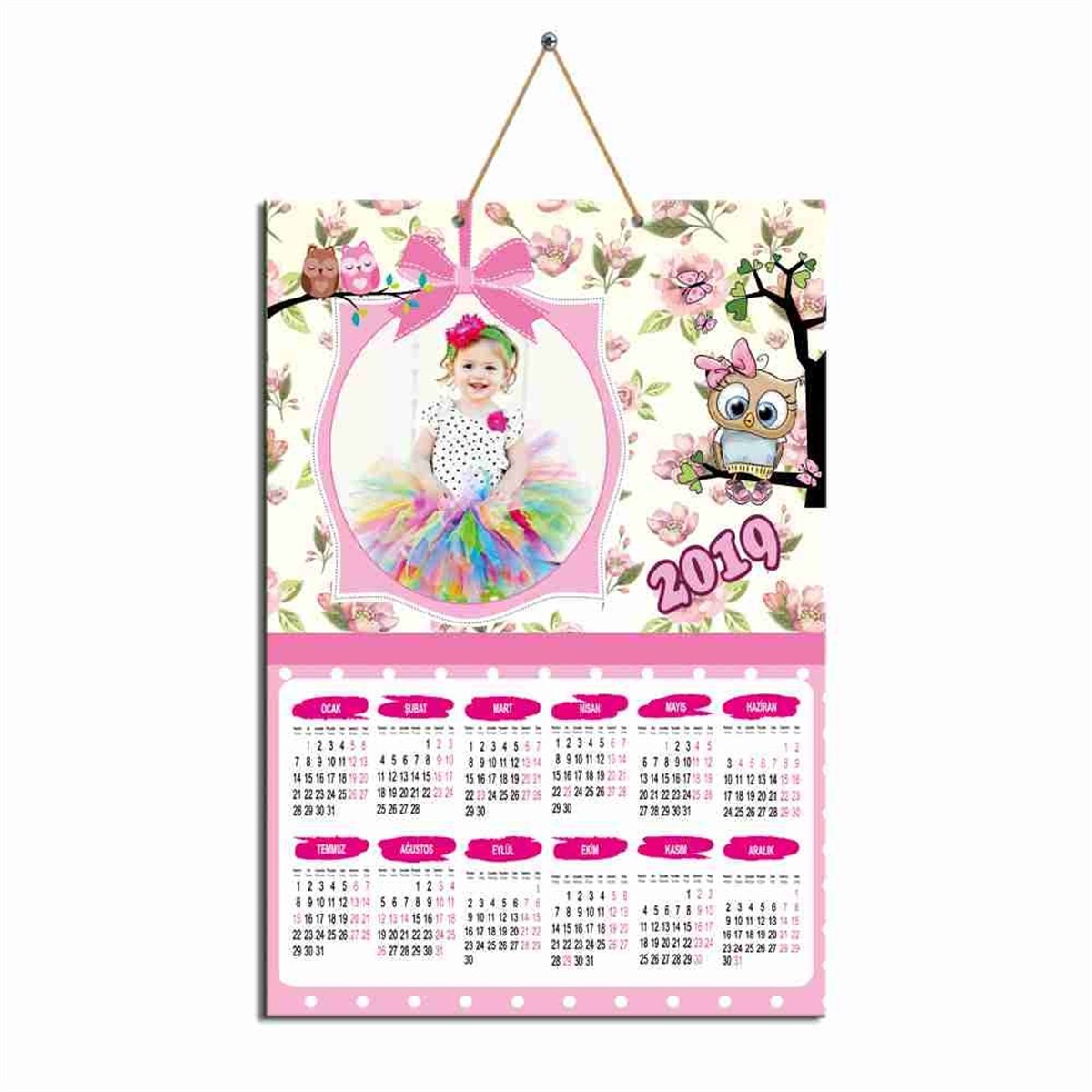 Şirin Baykuş Konsepti Karton Takvim   