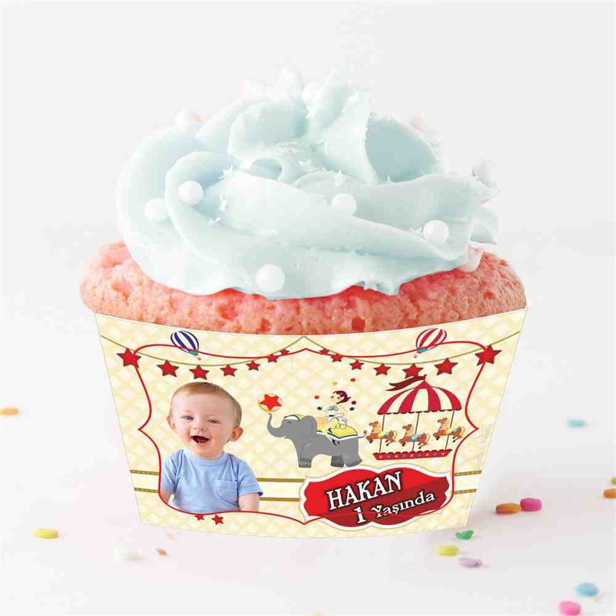 Sirk Konsepti Cupcake Sargısı 
