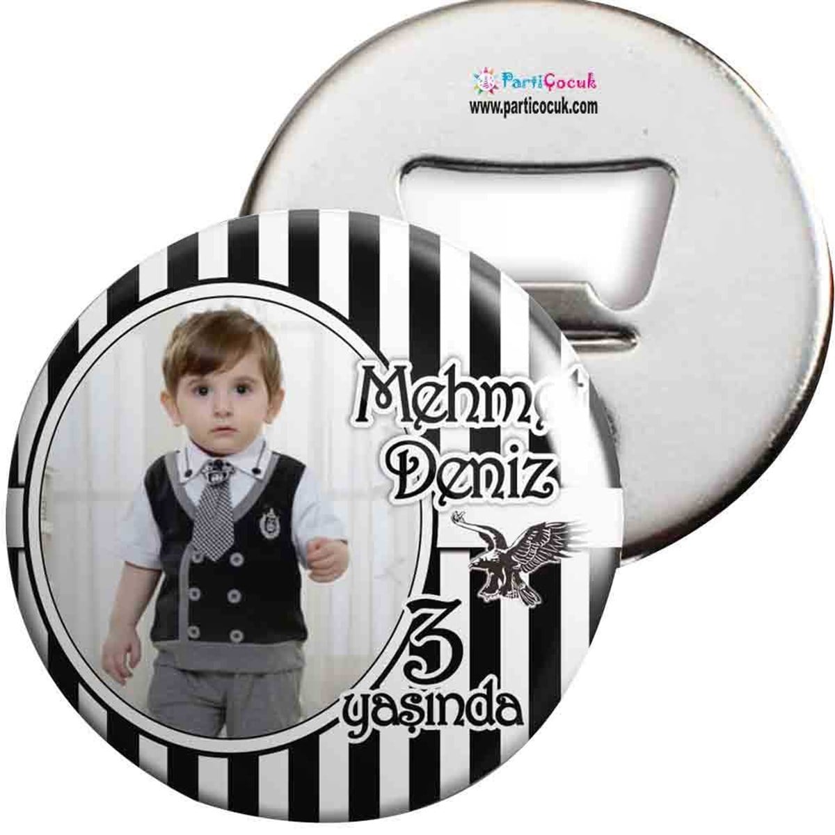 Siyah Beyaz Konsept Açacaklı Magnet Kişiye Özel 