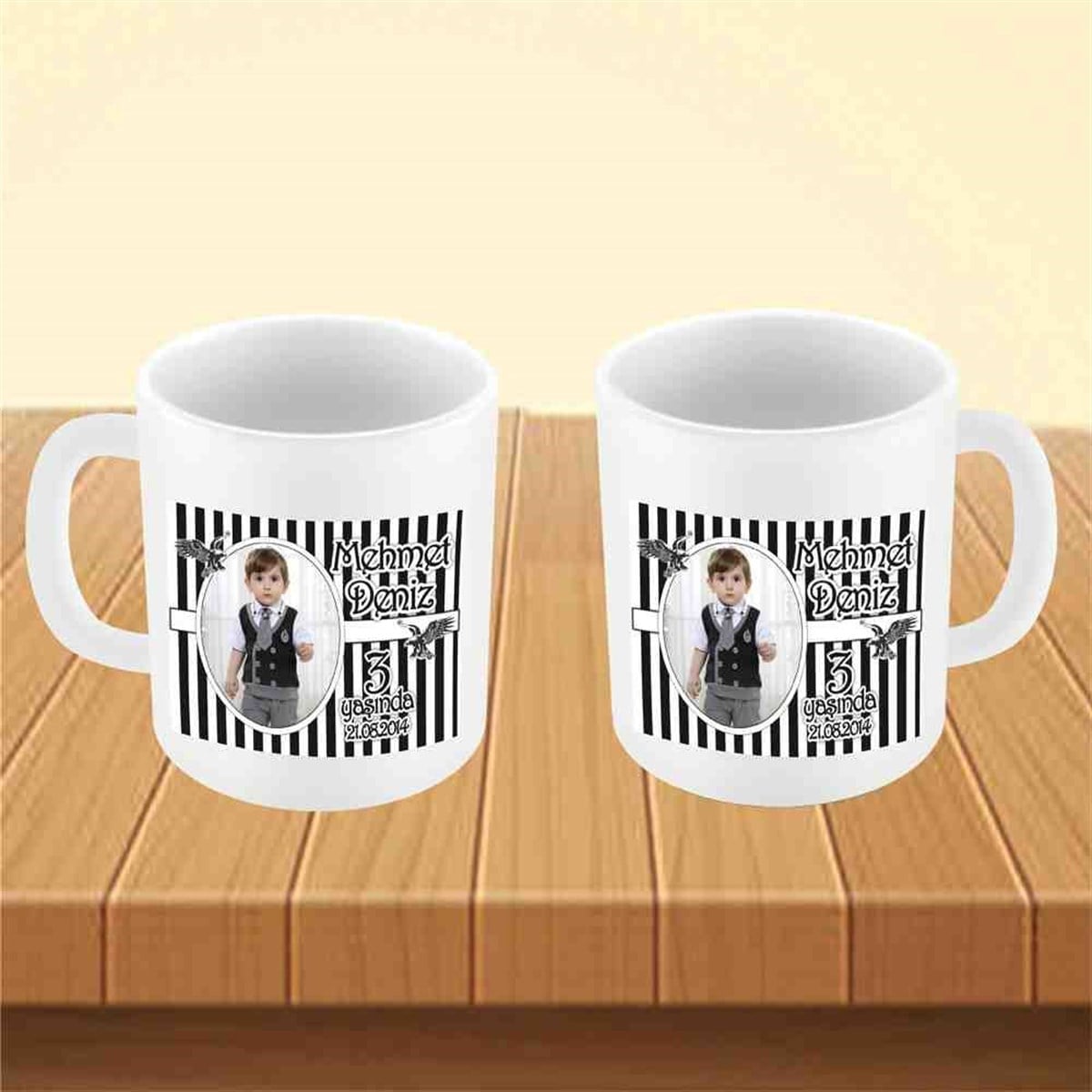 Siyah Beyaz Konsept Kupa Bardak Mug 