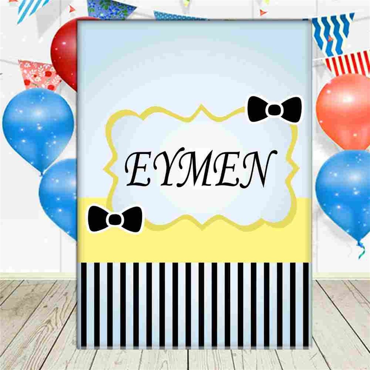 Siyah Papyon Konsept Ayaklı Pano 