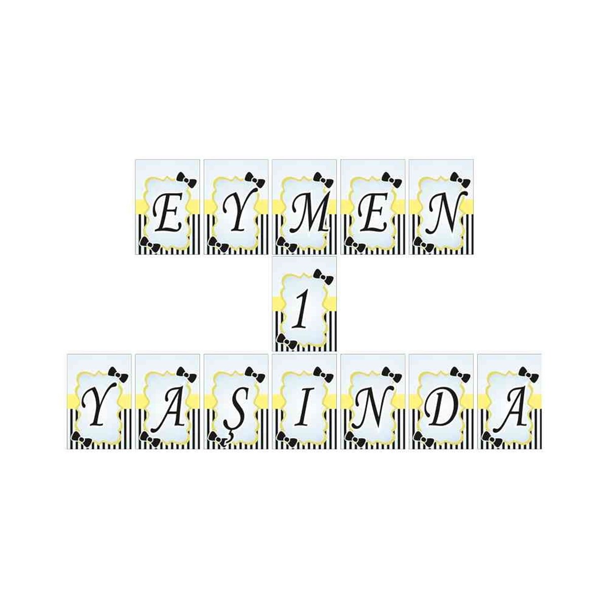 Siyah Papyon Konsept Harf Banner 