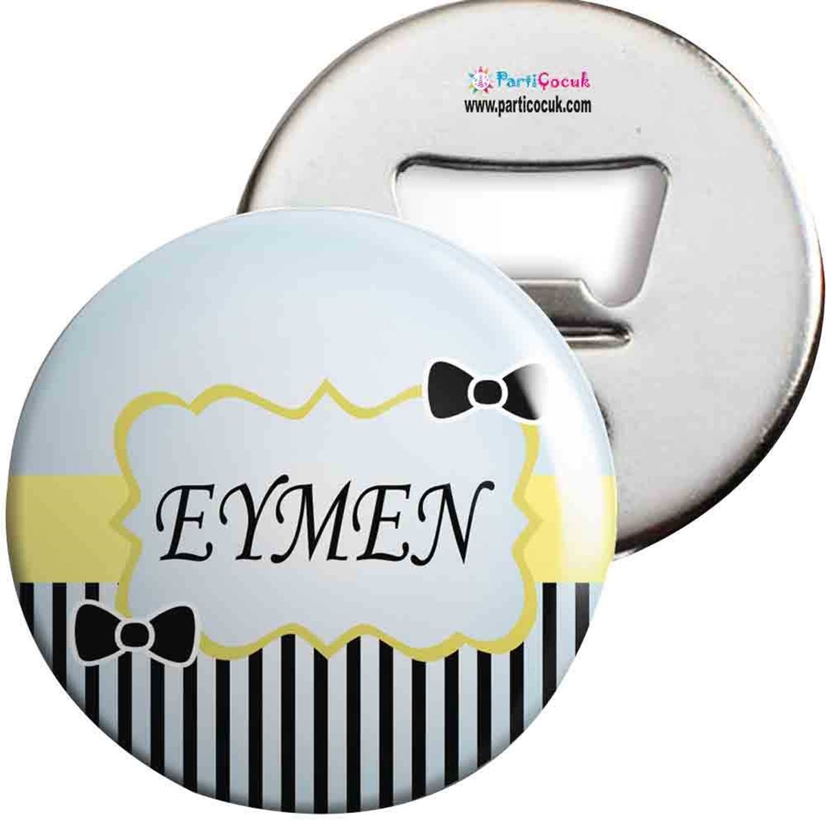 Siyah Papyon Konsepti Açacaklı Magnet Kişiye Özel 