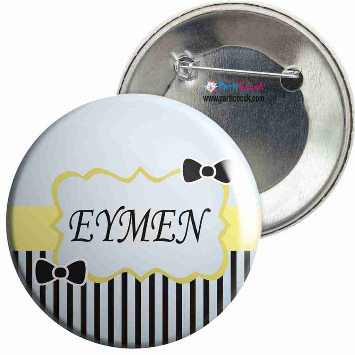 Siyah Papyon Konsepti İğneli Rozet   