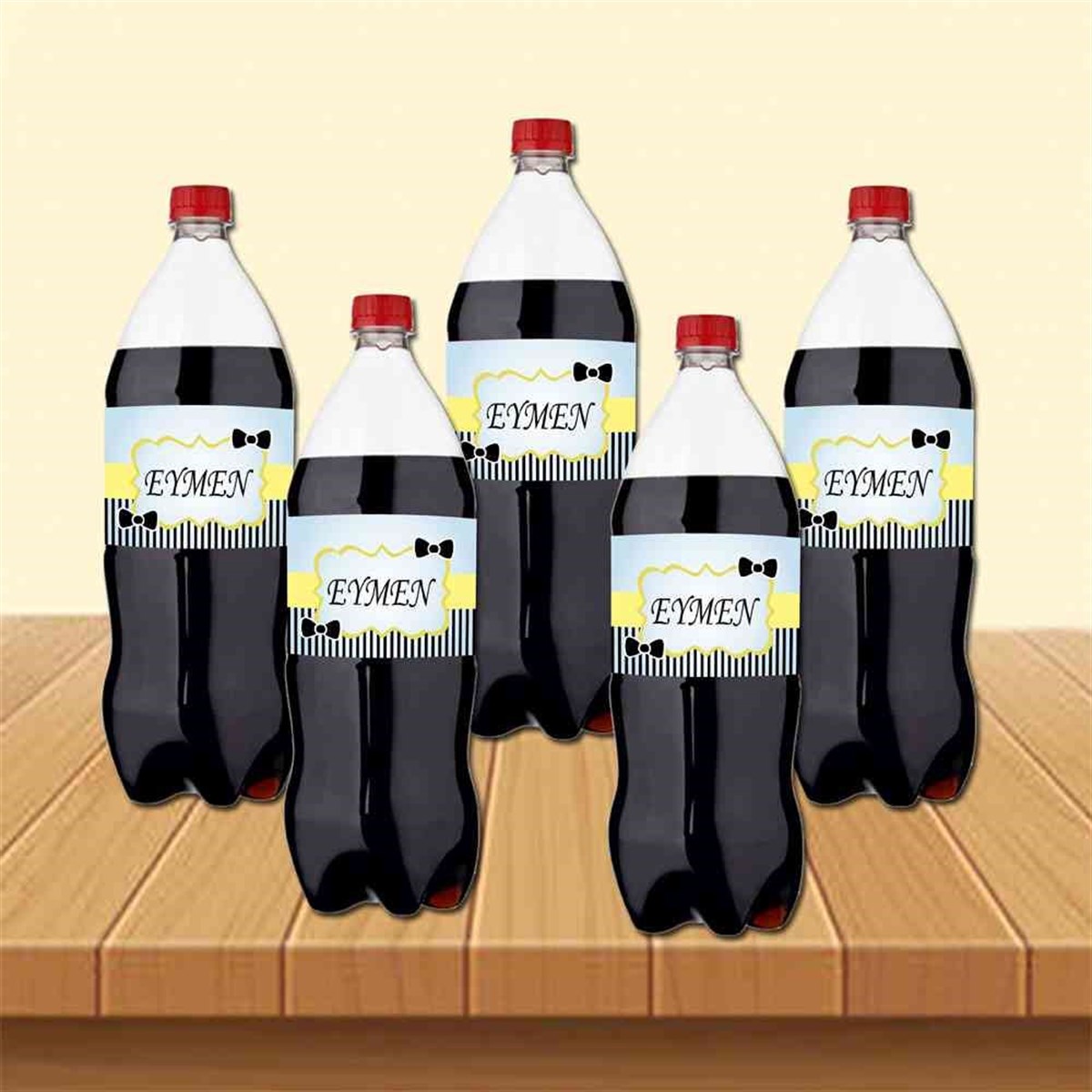 Siyah Papyon Temalı Cola Şisesi Bandı   