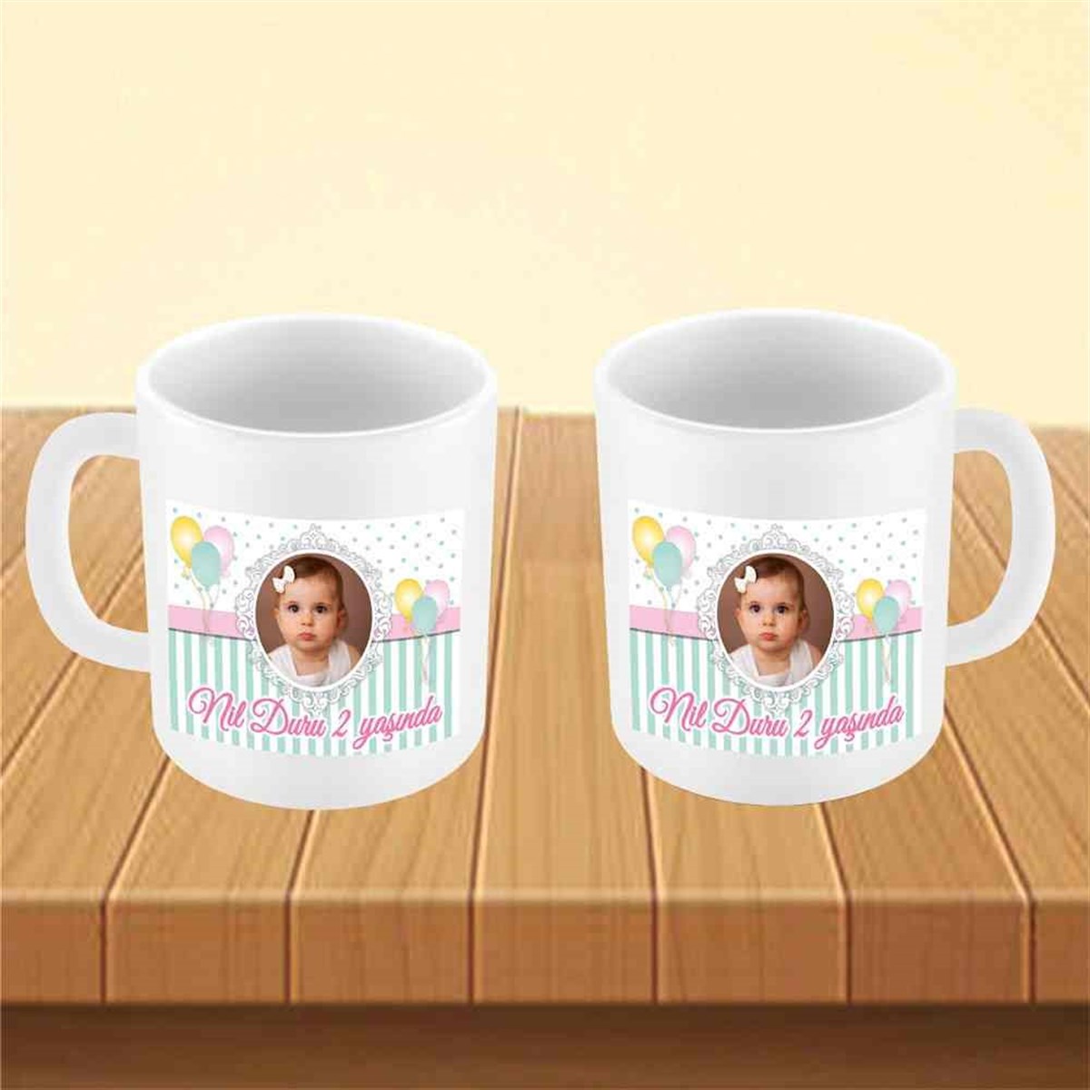 Soft Balon Konsept Kupa Bardak Mug  