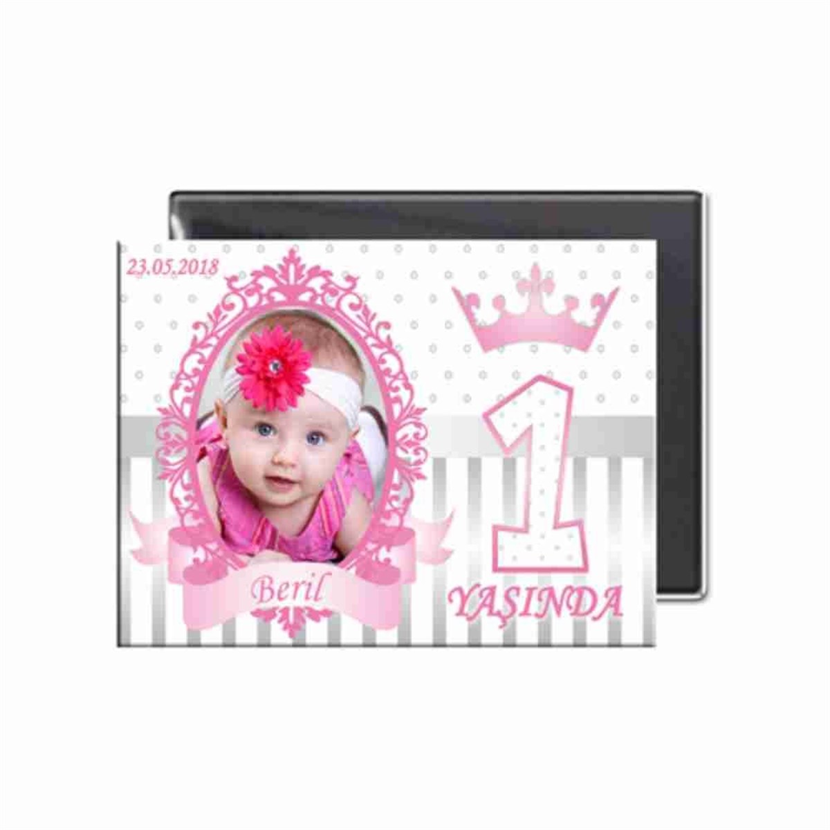 Soft Pembe Taç Buzdolabı Magneti  